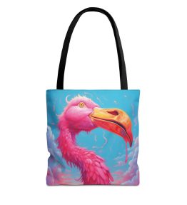 Bright Pink Surreal Flamingo